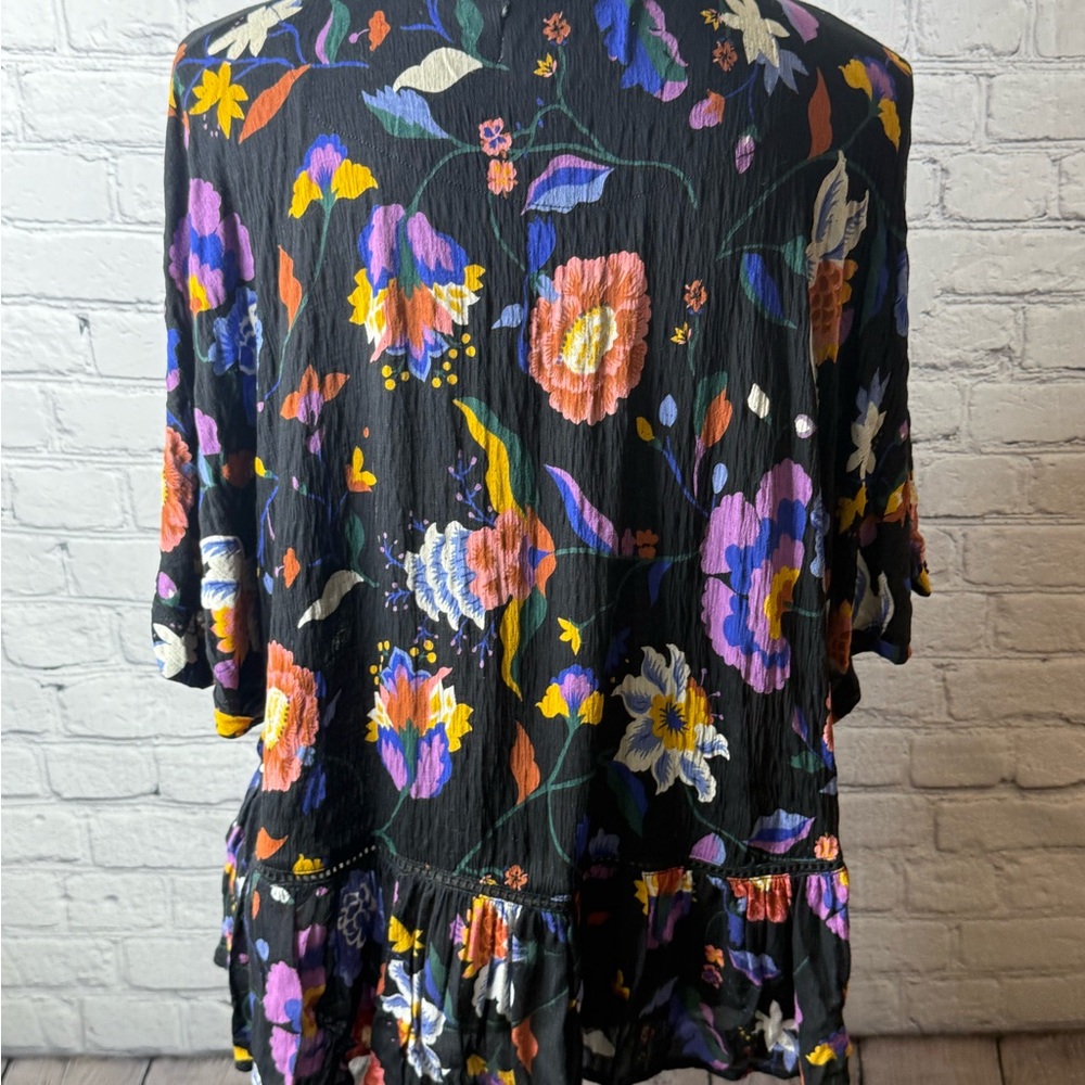 Anthropologie Josie Dolman sleeved floral top size xs - Picture 10 of 11
